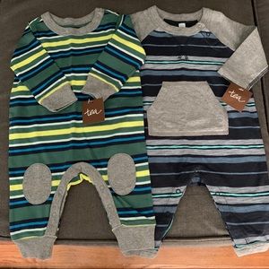 NWT Tea Rompers Boys 0-3 Months